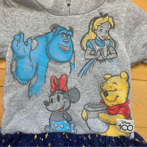 Disney Girls Hooded Cosplay Dress with Tulle Skirt Size Small (6-6X) - Picture 6 of 8